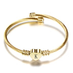 Bracelet coeur avec initiale or k