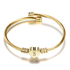 Bracelet coeur avec initiale or s