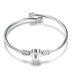 Bracelet coeur avec initiale argent w