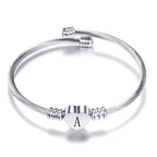 Heart bracelet with initial letter