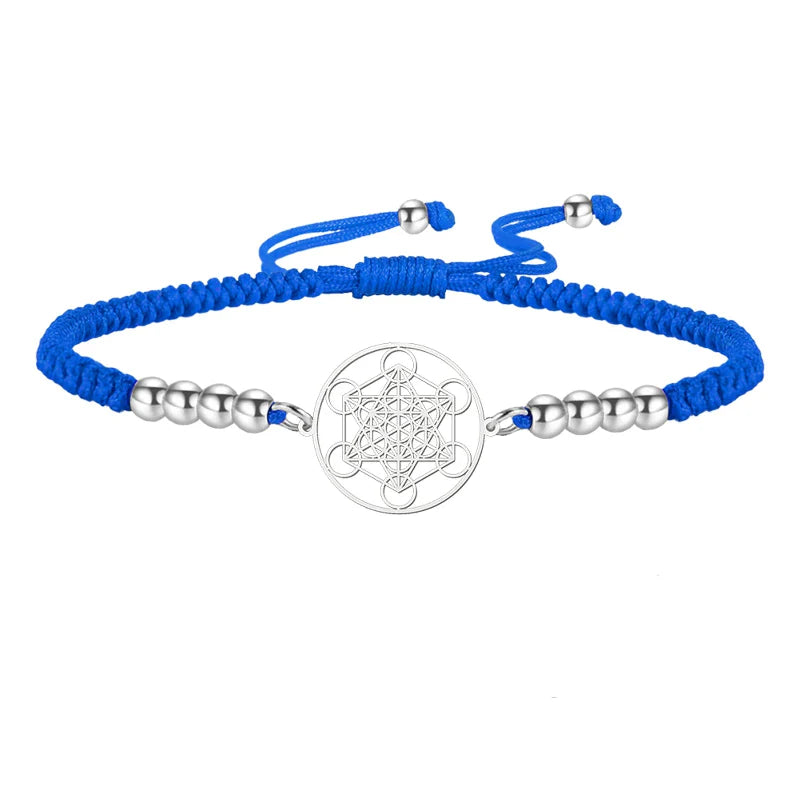 Pulsera de Color Cubo de Metatrón azul