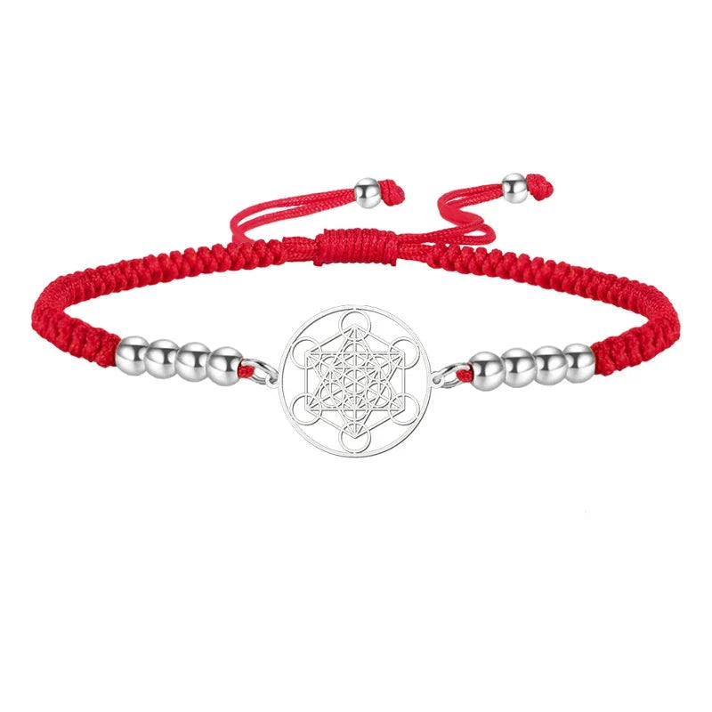 Pulsera de Color Cubo de Metatrón rojo