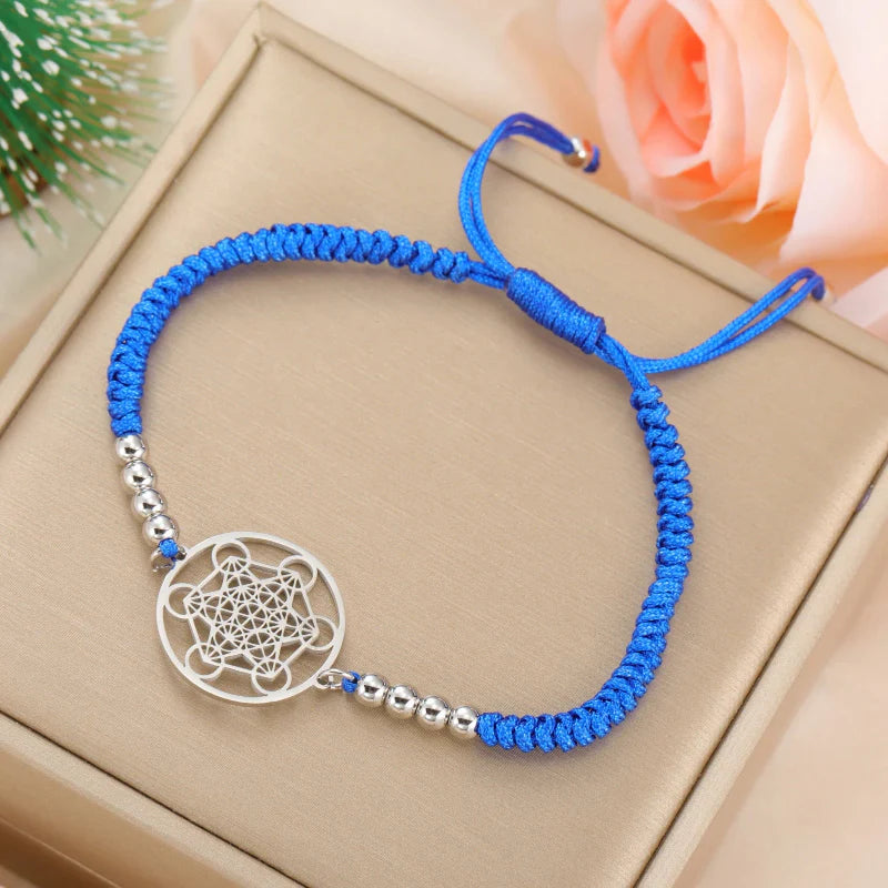 Pulsera de Color Cubo de Metatrón azul