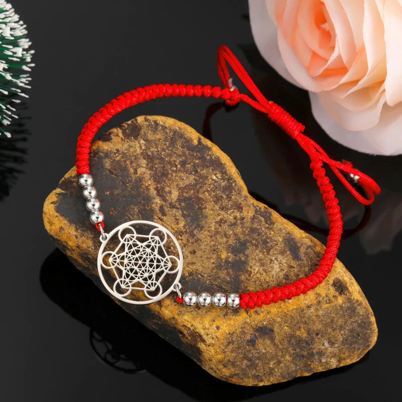 Pulsera de Color Cubo de Metatrón rojo