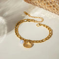 Scallop Shell and Shell Pearl Bracelet for Women