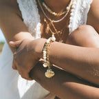 Scallop Shell and Shell Pearl Bracelet for Women