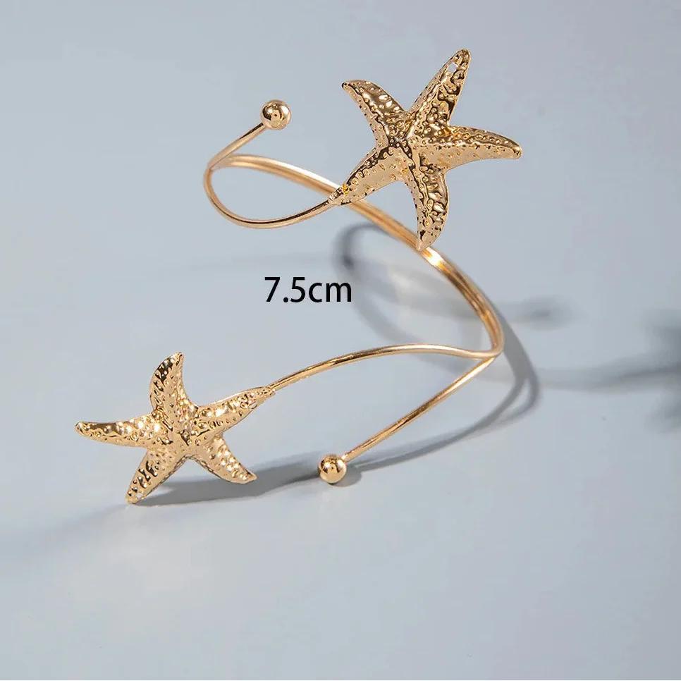 Bracelet de bras boho pour femme - chaîne de biceps étoile de mer