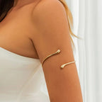Brazalete de Brazo para Mujer Gota de Agua - Adorno Cadena de Brazo y Joya de Bíceps oro