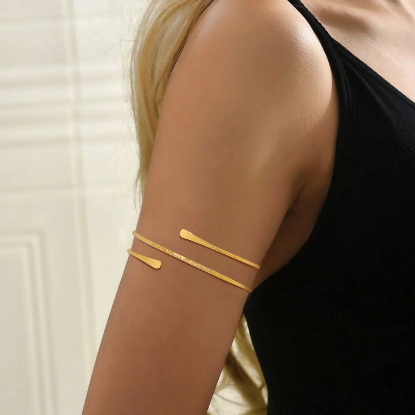 Bracelet de bras pour femme - chaîne de biceps fine or