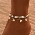 Pulsera de Tobillo con Perlas de Conchas