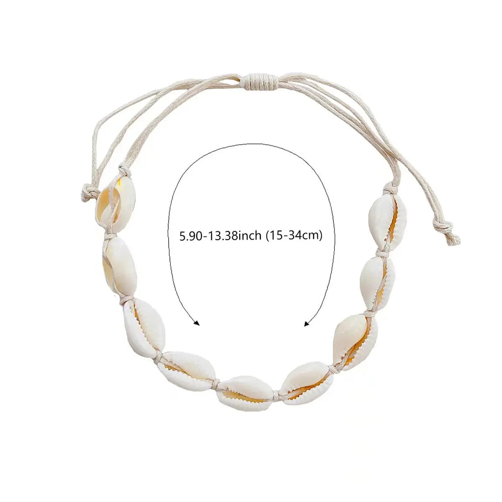 Bracelet de cheville coquillage Cauri pour femme