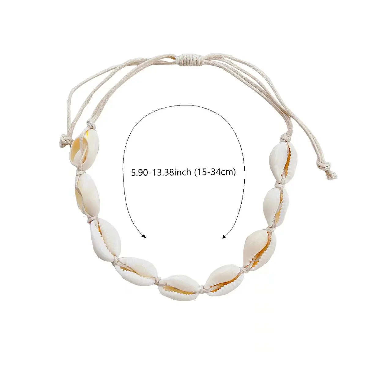 Bracelet de cheville coquillage Cauri pour femme