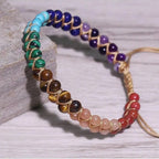 Bracelet de cheville en pierre naturelle 7 chakras