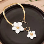 Bracelet de cheville fleur pour femme 