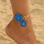 Flower anklet for women