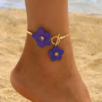 Flower anklet for women