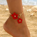 Flower anklet for women