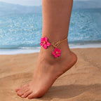 Flower anklet for women