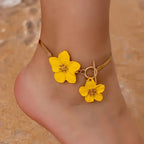 Flower anklet for women