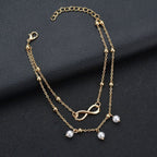 Infinity Anklet Bracelet for Women Gold