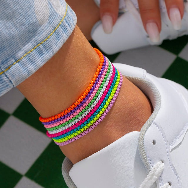 Colored Ankle Bracelet for Women