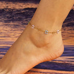 Anklet with Colored Flowers