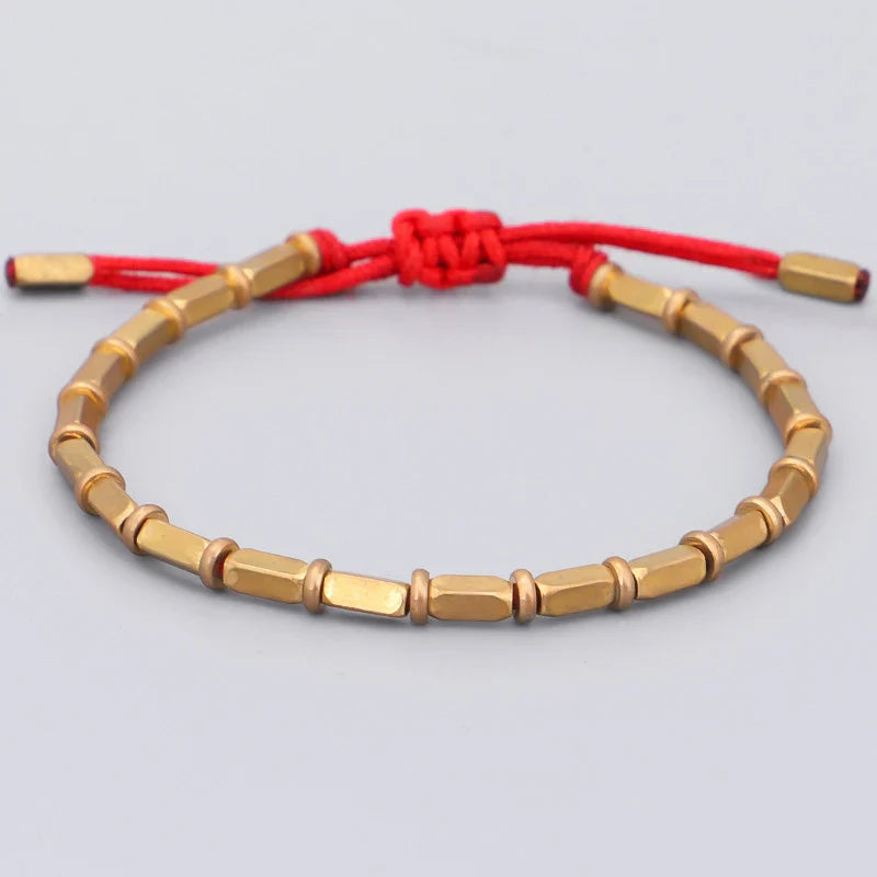 Vintage Tibetan Buddhist Red ID Bracelet