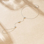 Bracelet de Main avec Fleurs en Zircon argent