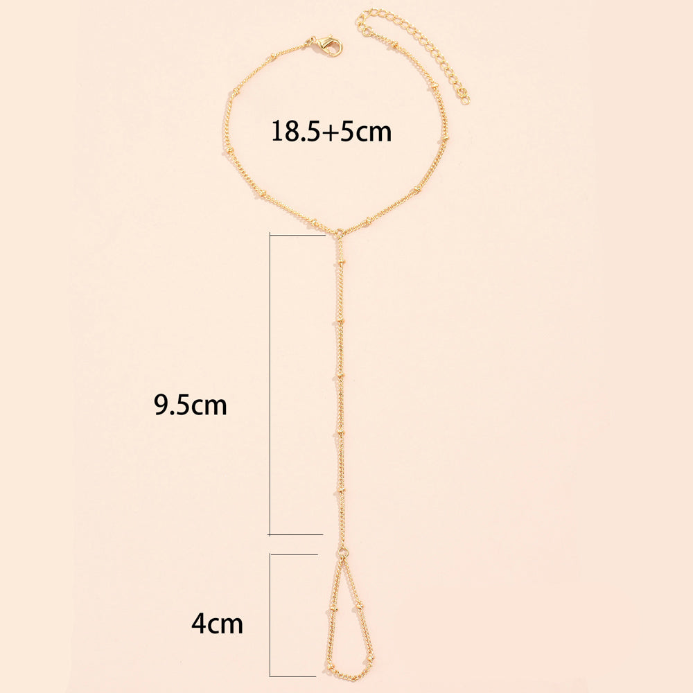 Pulsera de Mano Joya Cadena Mujer Mano y Dedo