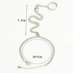 Pulsera de Mano Serpiente Joya Mujer Cadena Mano & Dedo plata