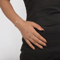 Women's Rhinestone Hand Bracelet Silver Hand & Finger Chain Jewelry