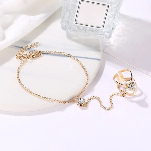 Zircon Hand Bracelet - Women's Jewelry Hand & Finger Chain