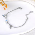 Bracelet de Protection avec Main de Fatma et Oeil Bleu argent