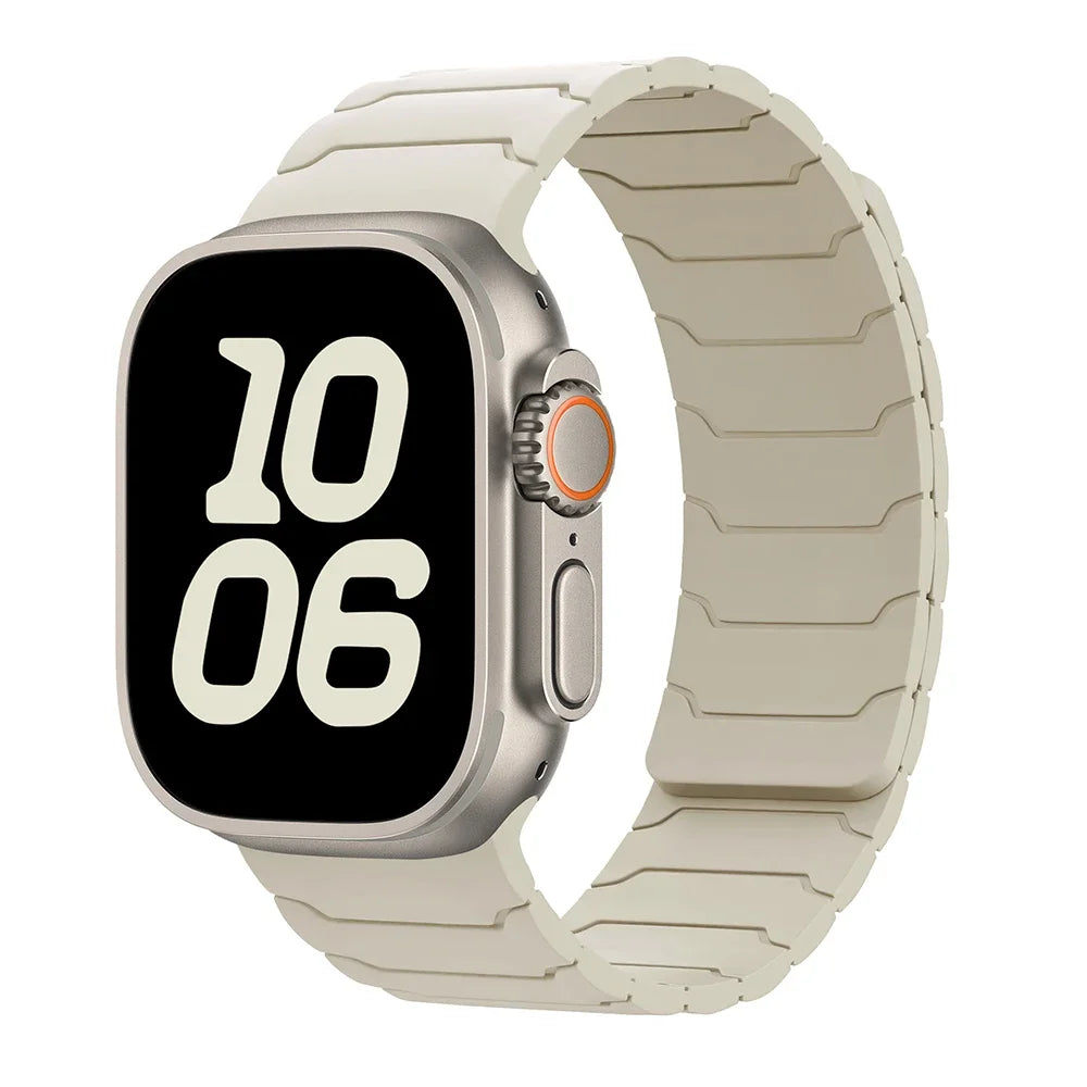 Bracelet de remplacement aimanté pour Apple Watch blanc
