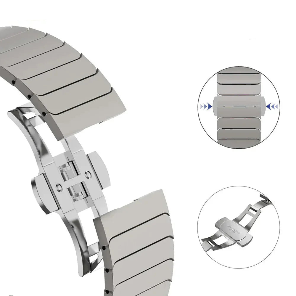 Bracelet de remplacement en acier inoxydable pour Apple Watch 