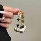 Bracelet de remplacement pour Apple Watch - design trèfle or