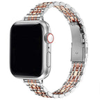 Bracelet de remplacement pour Apple Watch en acier inoxydable argent or rose