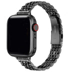 Bracelet de remplacement pour Apple Watch en acier inoxydable noir