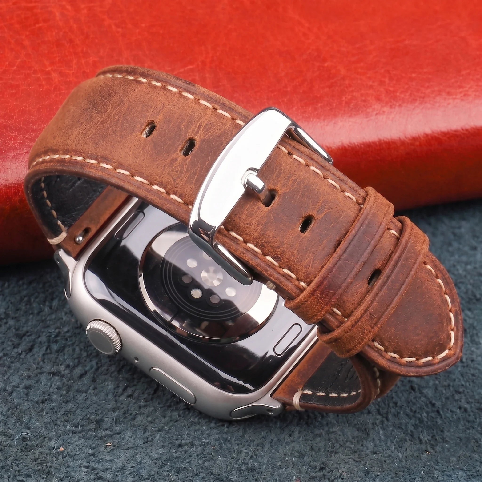Bracelet de remplacement pour Apple Watch en cuir classique 