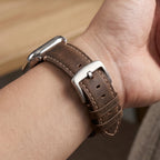 Bracelet de remplacement pour Apple Watch en cuir classique marron