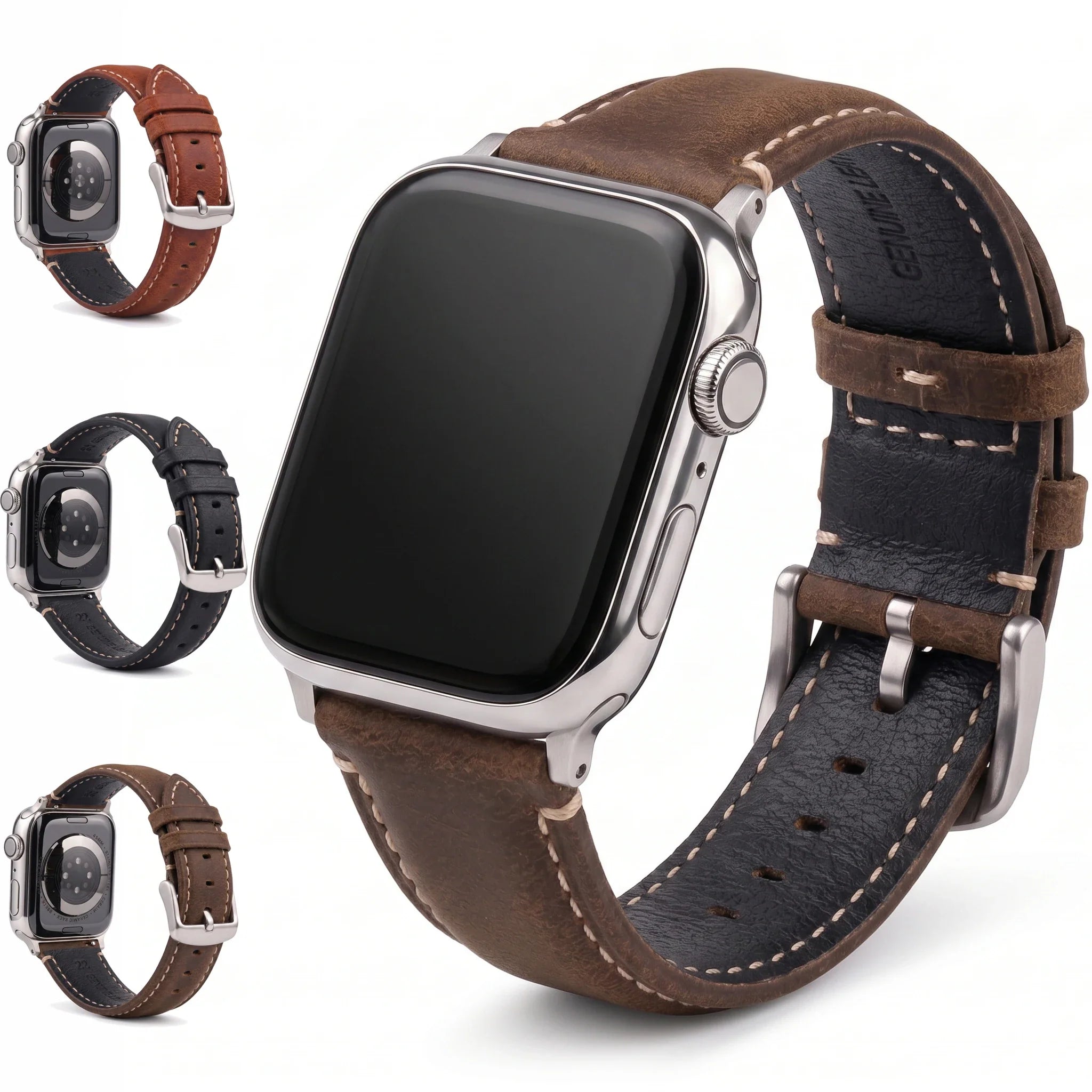 Bracelet de remplacement pour Apple Watch en cuir classique 