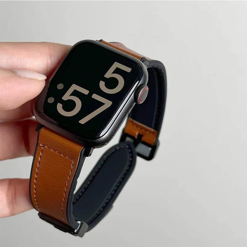 Bracelet de remplacement pour Apple Watch en cuir 