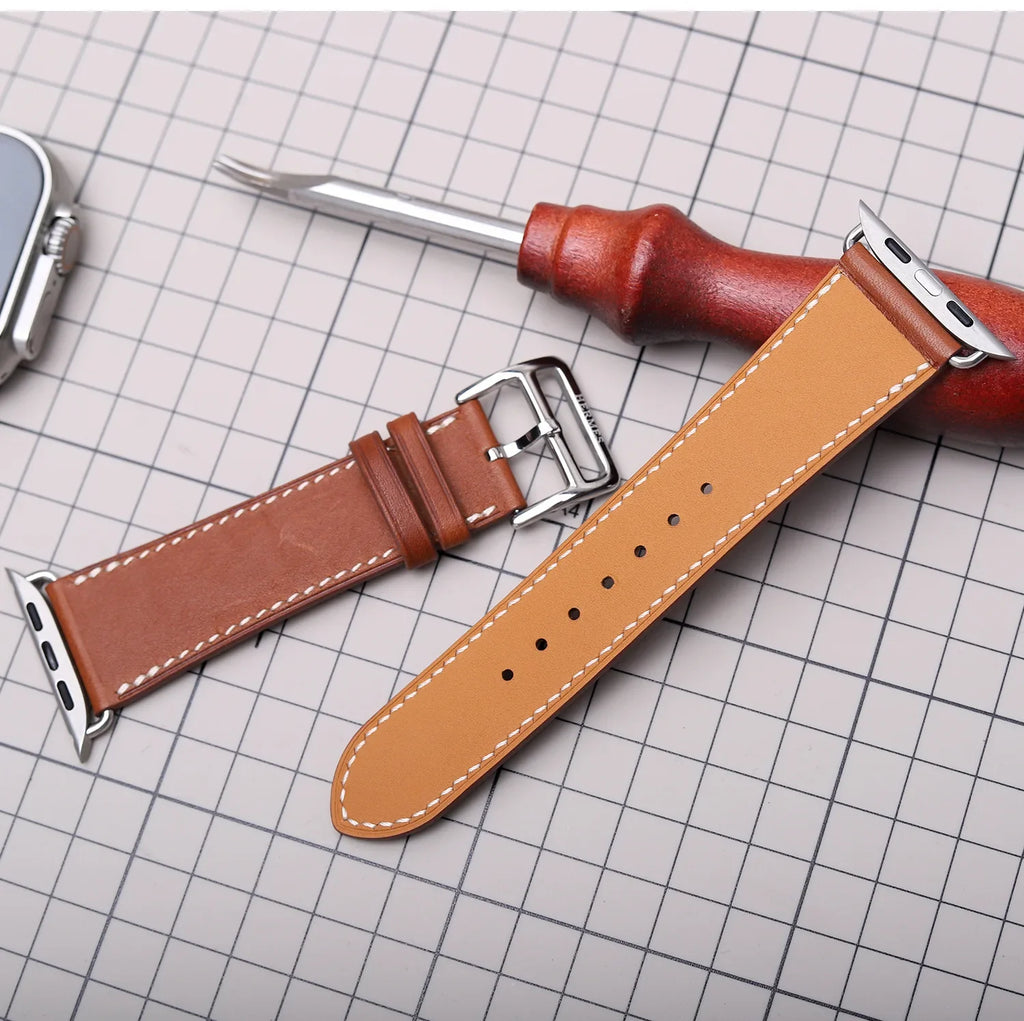 Bracelet de remplacement pour Apple Watch en cuir pour femme et pour homme