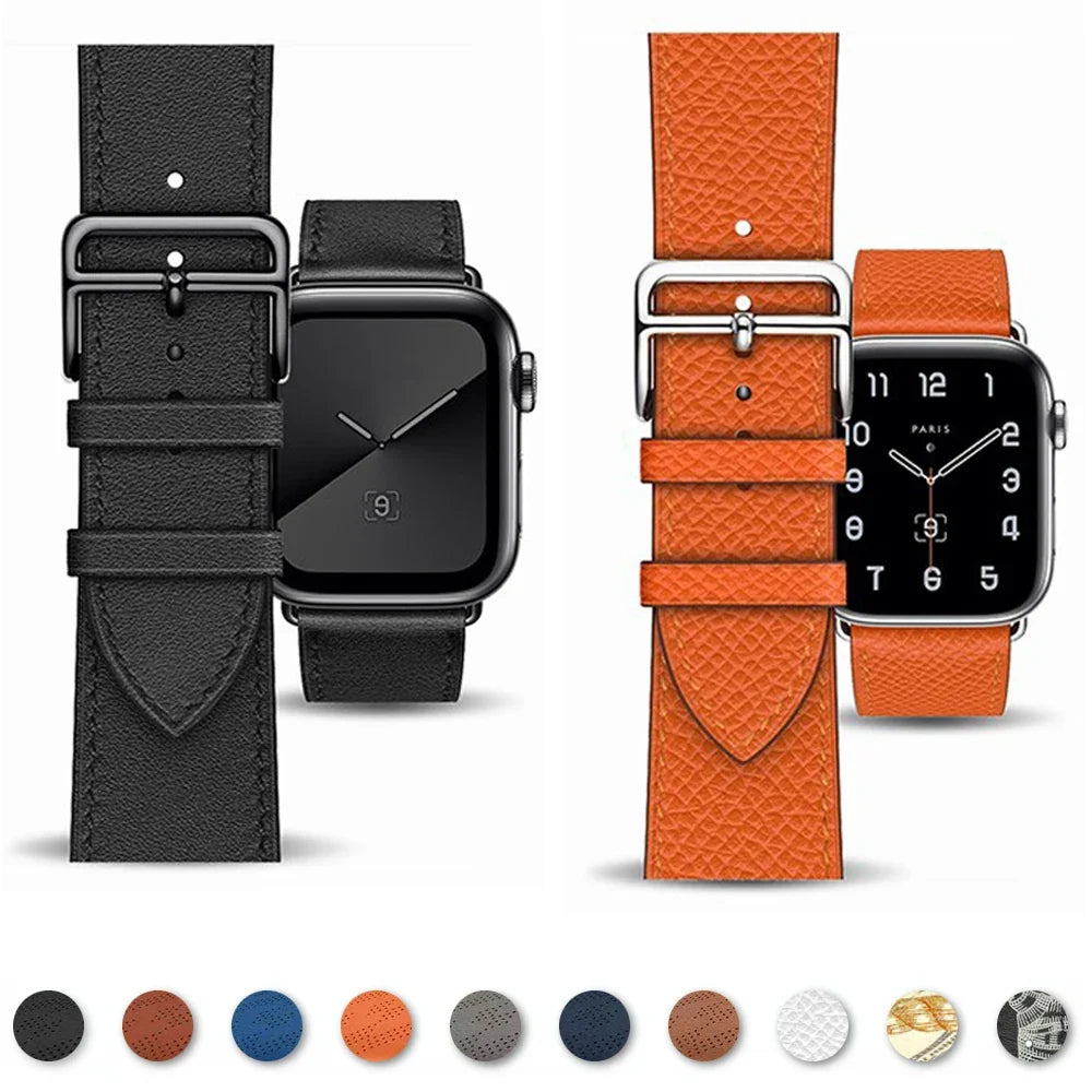 Bracelet de remplacement pour Apple Watch en cuir pour femme et pour homme