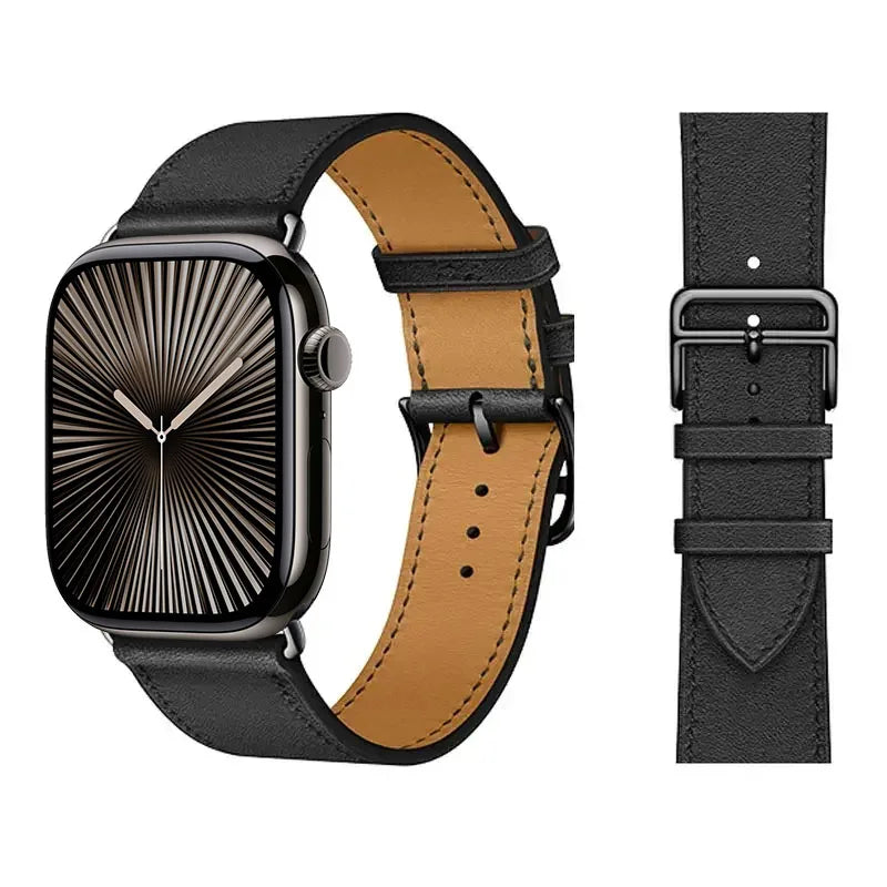Correas de repuesto para Apple Watch en cuero para mujer y para hombre 