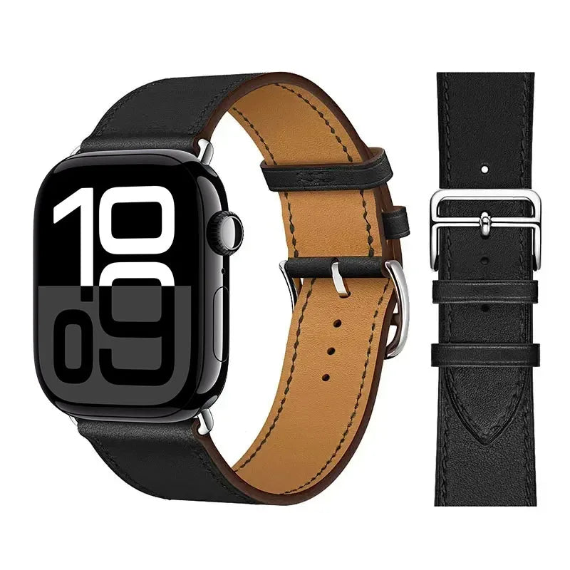 Correas de repuesto para Apple Watch en cuero para mujer y para hombre 