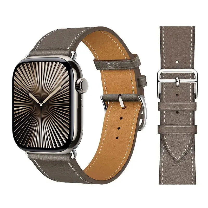 Correas de repuesto para Apple Watch en cuero para mujer y para hombre 