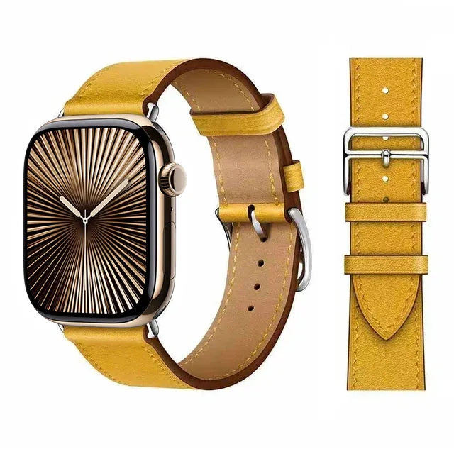 Correas de repuesto para Apple Watch en cuero para mujer y para hombre 