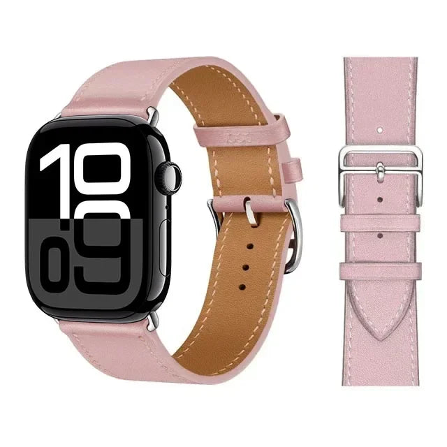 Correas de repuesto para Apple Watch en cuero para mujer y para hombre 