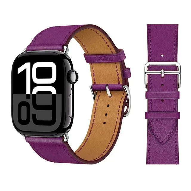 Correas de repuesto para Apple Watch en cuero para mujer y para hombre 